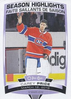 2019-20 O-Pee-Chee #600 Carey Price Front