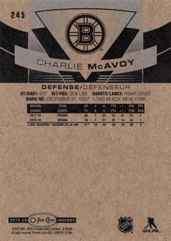 2019-20 O-Pee-Chee #245 Charlie McAvoy Back