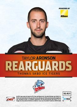 2018-19 Playercards (DEL) - Rearguards #DEL-RG11 Taylor Aronson Back