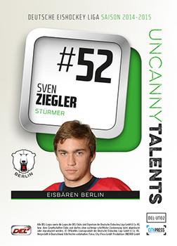 2014-15 Playercards Premium Serie 1 (DEL) - Uncanny Talents #DEL-UT02 Sven Ziegler Back