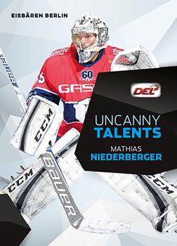 2014-15 Playercards Premium Serie 1 (DEL) - Uncanny Talents #DEL-UT03 Mathias Niederberger Front