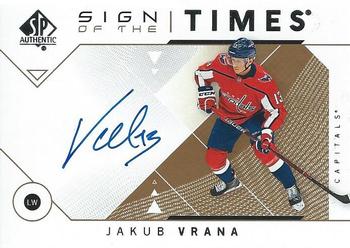 2018-19 SP Authentic - Sign of the Times #SOTT-JV Jakub Vrana Front