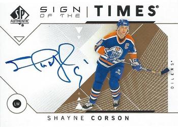 2018-19 SP Authentic - Sign of the Times #SOTT-SH Shayne Corson Front