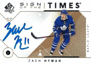 2018-19 SP Authentic - Sign of the Times #SOTT-ZH Zach Hyman Front
