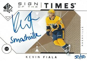 2018-19 SP Authentic - Sign of the Times Inscriptions #SOTT-KF Kevin Fiala Front