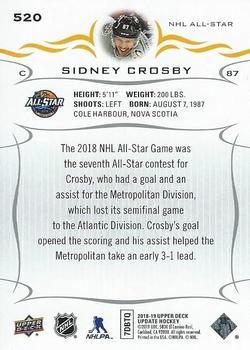 2018-19 SP Authentic - 2018-19 Upper Deck Update #520 Sidney Crosby Back