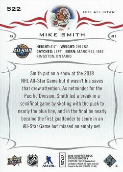 2018-19 SP Authentic - 2018-19 Upper Deck Update #522 Mike Smith Back