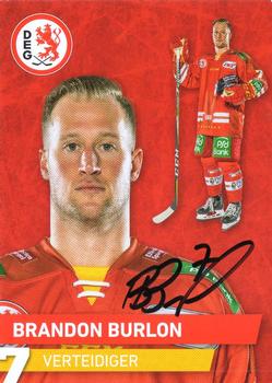 2017-18 Dusseldorfer EG Postcards #NNO Brandon Burlon Front
