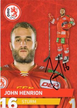 2017-18 Dusseldorfer EG Postcards #NNO John Henrion Front