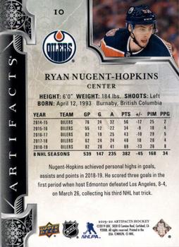 2019-20 Upper Deck Artifacts #10 Ryan Nugent-Hopkins Back