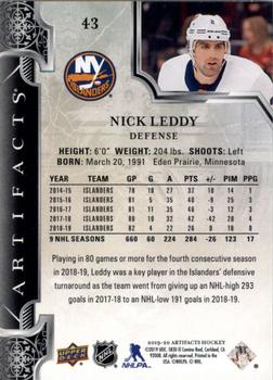 2019-20 Upper Deck Artifacts #43 Nick Leddy Back