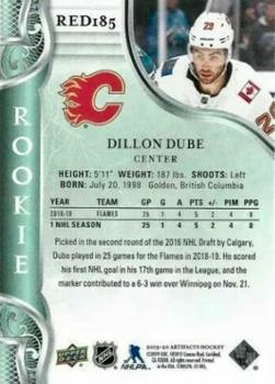 2019-20 Upper Deck Artifacts #RED185 Dillon Dube Back