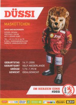 2018-19 Dusseldorfer EG Postcards #NNO Düssi Back