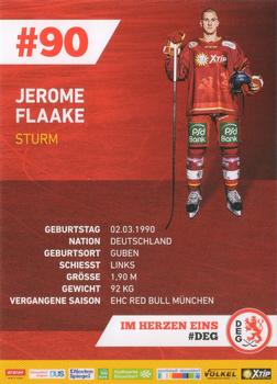 2018-19 Dusseldorfer EG Postcards #NNO Jerome Flaake Back