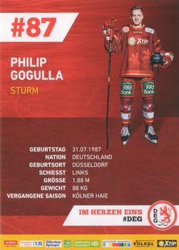 2018-19 Dusseldorfer EG Postcards #NNO Philip Gogulla Back