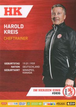 2018-19 Dusseldorfer EG Postcards #NNO Harold Kreis Back