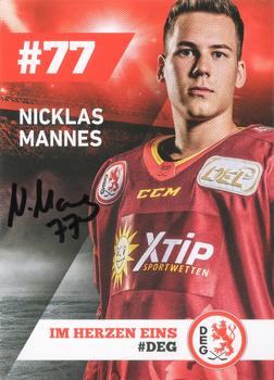 2018-19 Dusseldorfer EG Postcards #NNO Nicklas Mannes Front