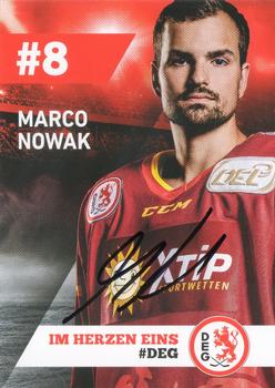 2018-19 Dusseldorfer EG Postcards #NNO Marco Nowak Front