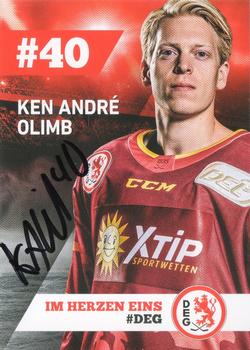 2018-19 Dusseldorfer EG Postcards #NNO Ken-Andre Olimb Front