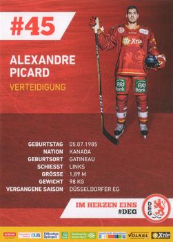 2018-19 Dusseldorfer EG Postcards #NNO Alexandre Picard Back