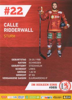 2018-19 Dusseldorfer EG Postcards #NNO Calle Ridderwall Back