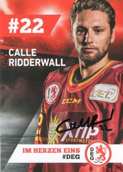 2018-19 Dusseldorfer EG Postcards #NNO Calle Ridderwall Front