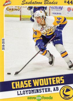 2018-19 Save On Foods Saskatoon Blades (WHL) #5 Chase Wouters Front