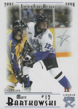 2007-08 Blueline Booster Club Lincoln Stars (USHL) Series 2 #40 Matt Bartkowski Front