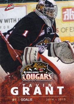 2014-15 Prince George Cougars (WHL) #2 Tavin Grant Front