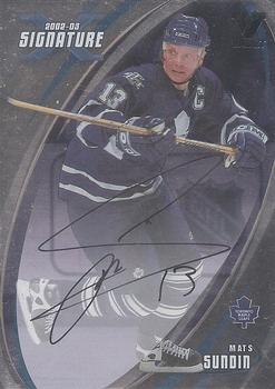 2015-16 In The Game Final Vault - 2002-03 Be A Player Signature Series - Autographs (Black Vault Stamp) #119 Mats Sundin Front