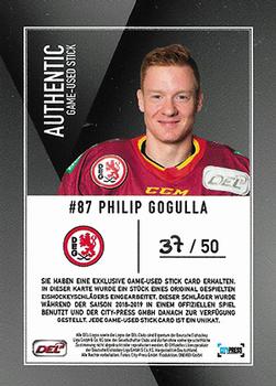 2018-19 Playercards (DEL) - DEL Stickcards #DEL-SC09 Philip Gogulla Back
