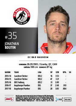 2018-19 Playercards (DEL2) #2 Jonathan Boutin Back