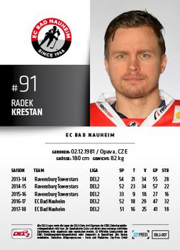 2018-19 Playercards (DEL2) #7 Radek Krestan Back