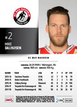 2018-19 Playercards (DEL2) #9 Mike Dalhuisen Back