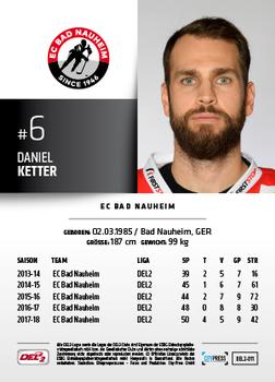 2018-19 Playercards (DEL2) #11 Daniel Ketter Back