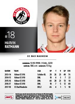 2018-19 Playercards (DEL2) #14 Marvin Ratmann Back