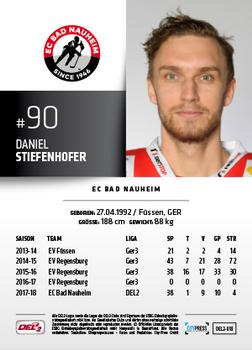 2018-19 Playercards (DEL2) #18 Daniel Stiefenhofer Back