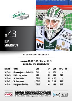 2018-19 Playercards (DEL2) #25 Ilya Sharipov Back