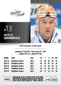 2018-19 Playercards (DEL2) #28 Marcus Sommerfeld Back