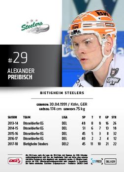 2018-19 Playercards (DEL2) #29 Alexander Preibisch Back