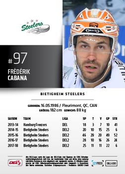2018-19 Playercards (DEL2) #30 Frédérik Cabana Back