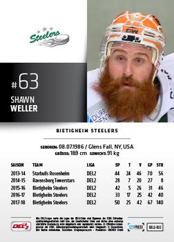 2018-19 Playercards (DEL2) #32 Shawn Weller Back