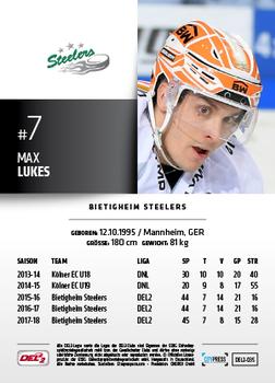 2018-19 Playercards (DEL2) #35 Max Lukes Back