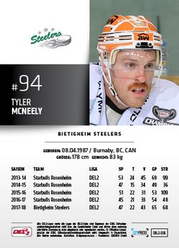 2018-19 Playercards (DEL2) #36 Tyler Mcneely Back