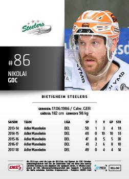 2018-19 Playercards (DEL2) #41 Nikolai Goc Back