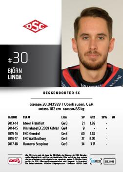 2018-19 Playercards (DEL2) #48 Björn Linda Back