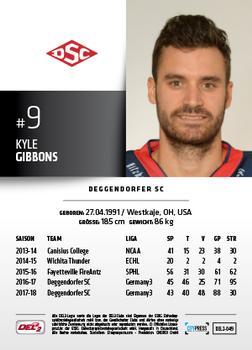 2018-19 Playercards (DEL2) #49 Kyle Gibbons Back