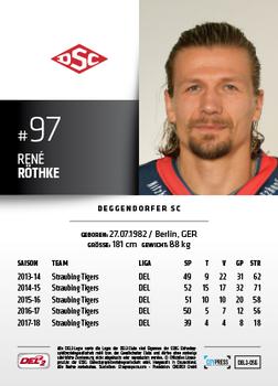 2018-19 Playercards (DEL2) #56 René Röthke Back