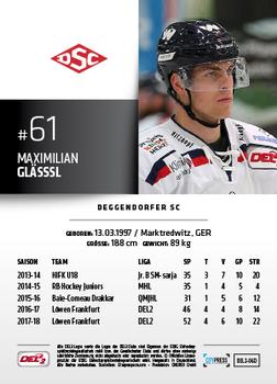 2018-19 Playercards (DEL2) #60 Maximilian Gläessl Back