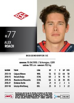 2018-19 Playercards (DEL2) #63 Alex Roach Back